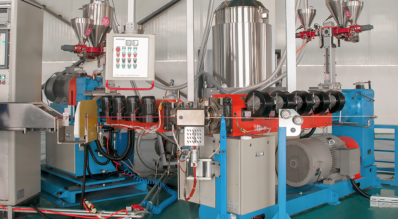Motor and battery cable extrusion production line